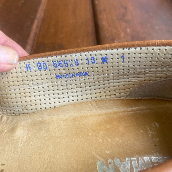 FREEMAN Tan Woven Leather Slip-On Loafers Men SZ 13 - Picture 4 of 16